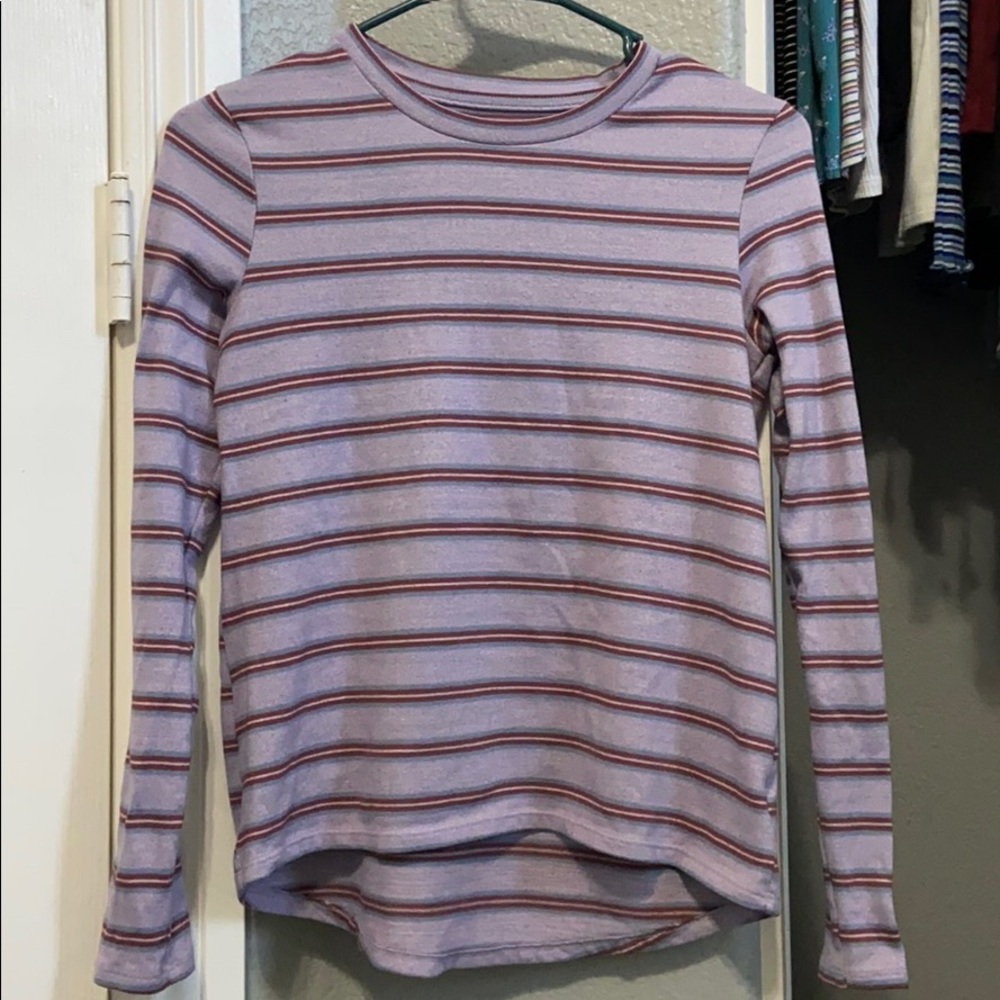 Purple striped long sleeve